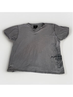 Paper Denim & Cloth 3X Light Gray Casual Shirt Sleeve Shirt